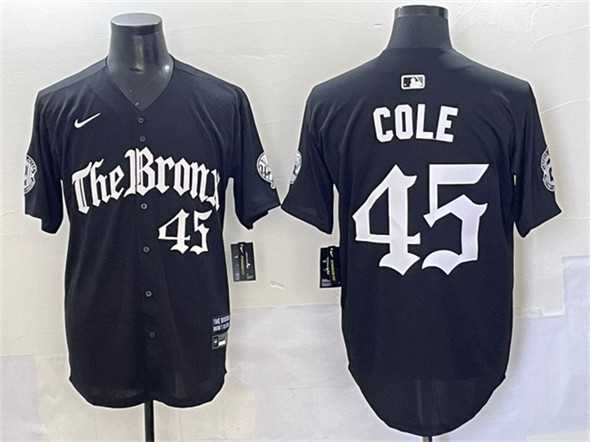 Men%27s New York Yankees #45 Gerrit Cole Black %27Gothic Legacy Edition%27 Vapor Premier Limited Stitched Baseball Jersey->new york yankees->MLB Jersey