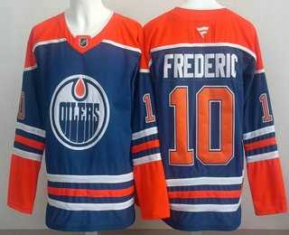 Men%27s Edmonton Oilers #18 Zach Hyman Blue Authentic Jersey->montreal canadiens->NHL Jersey