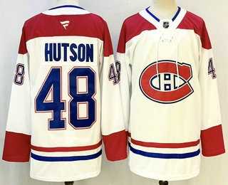Men%27s Montreal Canadiens #48 Lane Hutson White Authentic Jersey->montreal canadiens->NHL Jersey