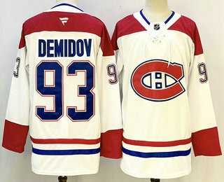 Men%27s Montreal Canadiens #93 Ivan Demidov White Authentic Jersey->san jose sharks->NHL Jersey