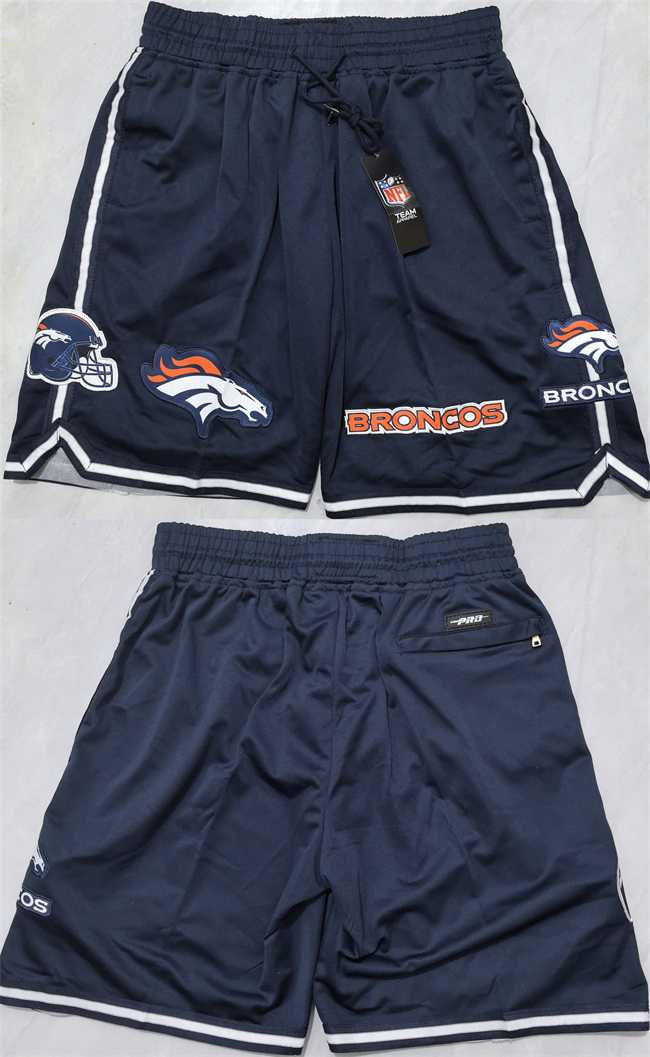 Men%27s Denver Broncos Navy Shorts(Run Small)->philadelphia eagles->NFL Jersey