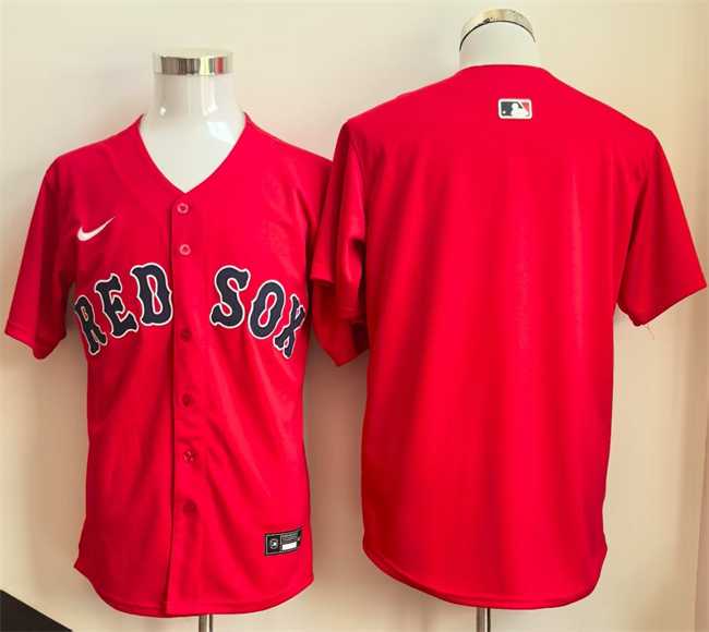 Men%27s Boston Red Sox Blank Red Limited Stitched Jersey->los angeles dodgers->MLB Jersey