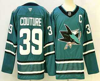 Men%27s San Jose Sharks #39 Logan Couture Teal Authentic Jersey->san jose sharks->NHL Jersey