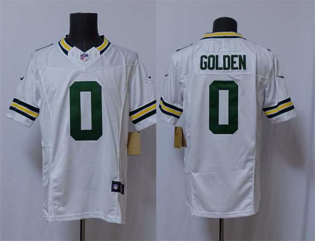 Men%27s Green Bay Packers #0 Matthew Golden White Vapor 2025 F.U.S.E. Limited Stitched Jersey->nfl just don shorts->NFL Jersey