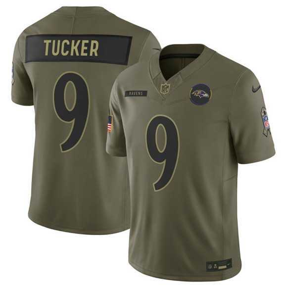 Men%27s Baltimore Ravens #9 Justin Tucker Olive 2025 F.U.S.E. Salute to Service Limited Stitched Jersey Dyin->vanderbilt commodores->NCAA Jersey