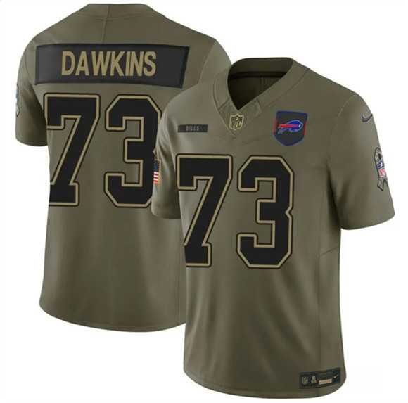 Men%27s Buffalo Bills #73 Dion Dawkins Olive 2025 F.U.S.E. Salute to Service Limited Stitched Jersey Dyin->green bay packers->NFL Jersey