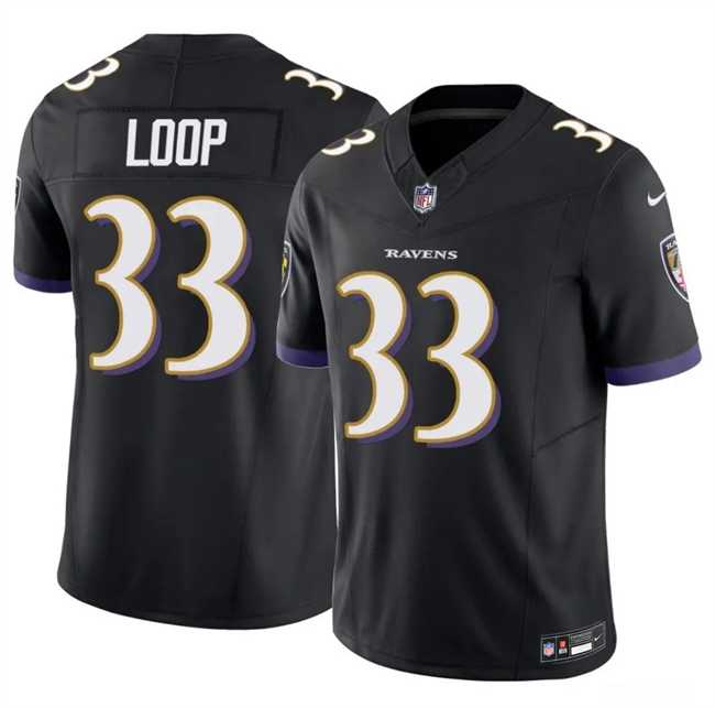 Men%27s Baltimore Ravens #33 Tyler Loop Black 2025 F.U.S.E. Vapor Limited Jersey Dzhi Dzhi->arizona cardinals->NFL Jersey