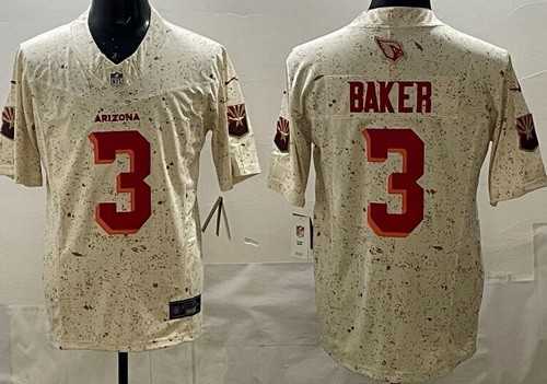 Men%27s Arizona Cardinals #3 Budda Baker Limited Cream %27Rivalries%27 FUSE Vapor Jersey Dzhi->new york giants->NFL Jersey