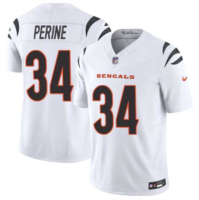 Men%27s Cincinnati Bengals #34 Samaje Perine White 2025 F.U.S.E. Vapor Untouchable Limited Stitched Jersey Dzhi->cincinnati bengals->NFL Jersey