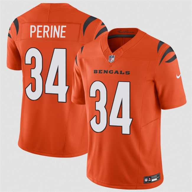 Men%27s Cincinnati Bengals #34 Samaje Perine Orange 2025 F.U.S.E. Vapor Untouchable Limited Stitched Jersey Dzhi->cincinnati bengals->NFL Jersey
