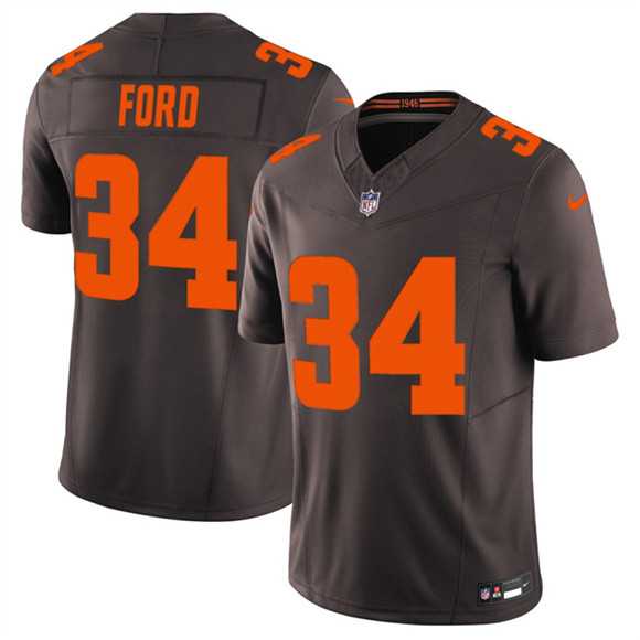 Men%27s Cleveland Browns #34 Jerome Ford Brown 2025 F.U.S.E. Alpha Dawg Limited Stitched Jersey Dzhi->cleveland browns->NFL Jersey