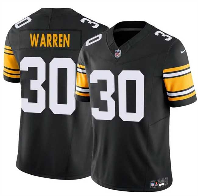 Men%27s Pittsburgh Steelers #30 Jaylen Warren Black 2025 F.U.S.E. Alternate Vapor Untouchable Limited Stitched Jersey Dzhi->new england patriots->NFL Jersey