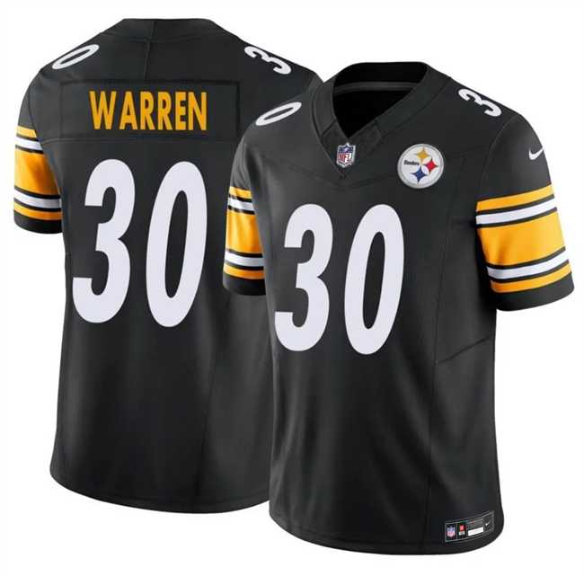 Men%27s Pittsburgh Steelers #30 Jaylen Warren Black 2025 F.U.S.E. Vapor Untouchable Limited Stitched Jersey Dzhi->pittsburgh steelers->NFL Jersey