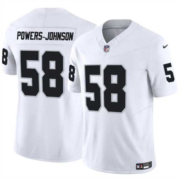 Men%27s Las Vegas Raiders #58 Jackson Powers-Johnson White 2025 F.U.S.E. Vapor Untouchable Limited Stitched Jersey Dzhi->indianapolis colts->NFL Jersey