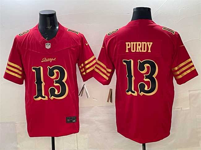 Men%27s San Francisco 49ers #13 Brock Purdy Red Gold 2025 F.U.S.E. %27Rivalries%27 Vapor Limited Stitched Jersey Dzhi->pittsburgh steelers->NFL Jersey