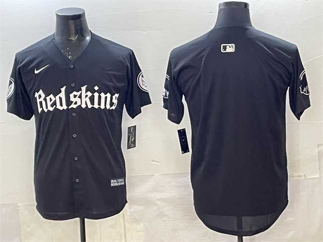 Men%27s Washington Commanders Blank Black %27Gothic Capitol Shadows Edition%27 Limited Stitched Baseball Jersey->san francisco 49ers->NFL Jersey
