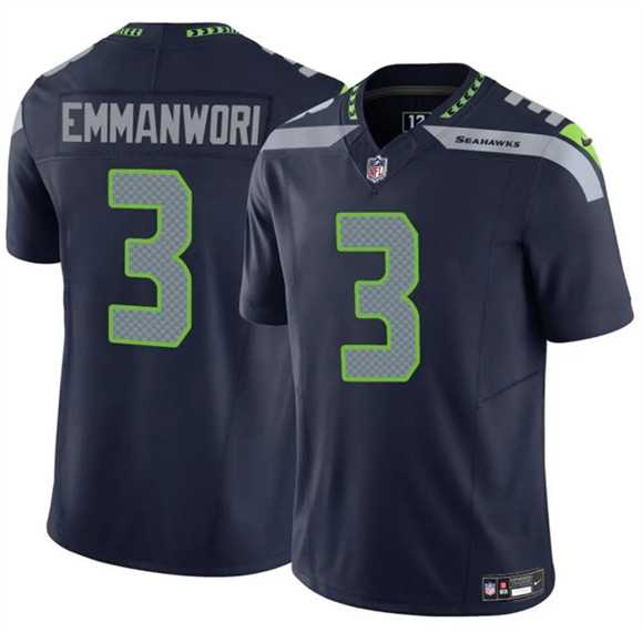 Men%27s Seattle Seahawks #3 Nick Emmanwori Navy 2025 F.U.S.E. Vapor Untouchable Limited Stitched Jersey Dzhi->new york giants->NFL Jersey