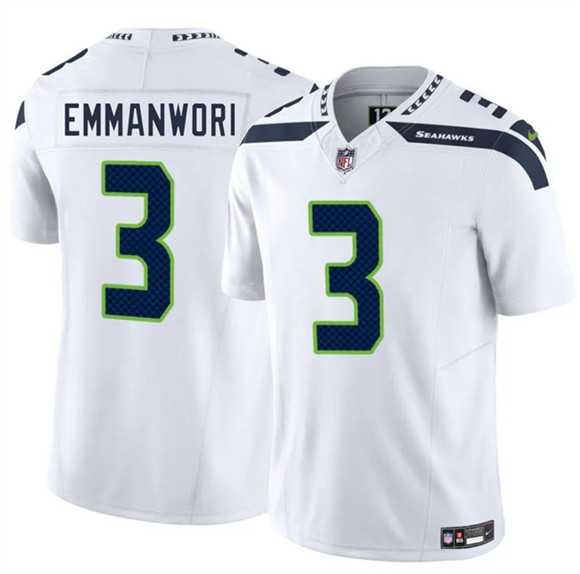 Men%27s Seattle Seahawks #3 Nick Emmanwori White 2025 F.U.S.E. Vapor Untouchable Limited Stitched Jersey Dzhi->pittsburgh steelers->NFL Jersey