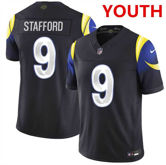 Youth los angeles rams #9 matthew stafford midnight blue 2025 F.U.S.E. %27Rivalries%27 vapor limited stitched jersey Dzhi->washington commanders->NFL Jersey