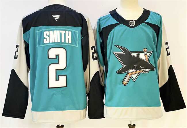 Men%27s San Jose Sharks #2 Will Smith Teal 2025 Alternate Stitched Hockey Jersey->san jose sharks->NHL Jersey
