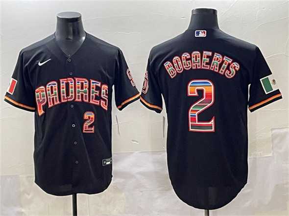 Men%27s San Diego Padres #2 Xander Bogaerts Black Mexico Cool Base Stitched Baseball Jersey Dzhi->pittsburgh pirates->MLB Jersey
