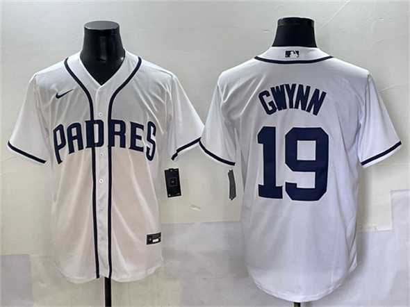 Men%27s San Diego Padres #19 Tony Gwynn White Cool Base Stitched Baseball Jersey->san diego padres->MLB Jersey