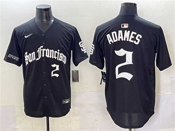 Men%27s San Francisco Giants #2 Willy Adames Black %27Gothic Fog Edition%27 Vapor Premier Limited Stitched Baseball Jersey->san diego padres->MLB Jersey