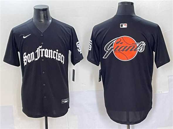 Men%27s San Francisco Giants Team Big Logo Black %27Gothic Fog Edition%27 Vapor Premier Limited Stitched Jersey->san francisco giants->MLB Jersey