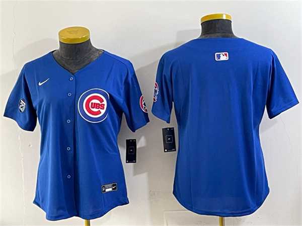 Women%27s Chicago Cubs Blank Royal %27Ryne Sandberg Tribute%27 Vapor Limited V2 Stitched Jersey->mlb womens jerseys->MLB Jersey