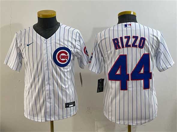 Women%27s Chicago Cubs #44 Anthony Rizzo White Stitched Jersey->mlb womens jerseys->MLB Jersey