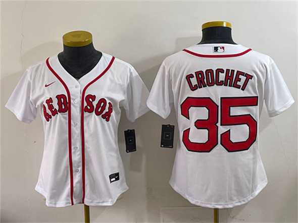 Youth Boston Red Sox #35 Garrett Crochet White Cool Base Stitched Baseball Jersey->mlb youth jerseys->MLB Jersey