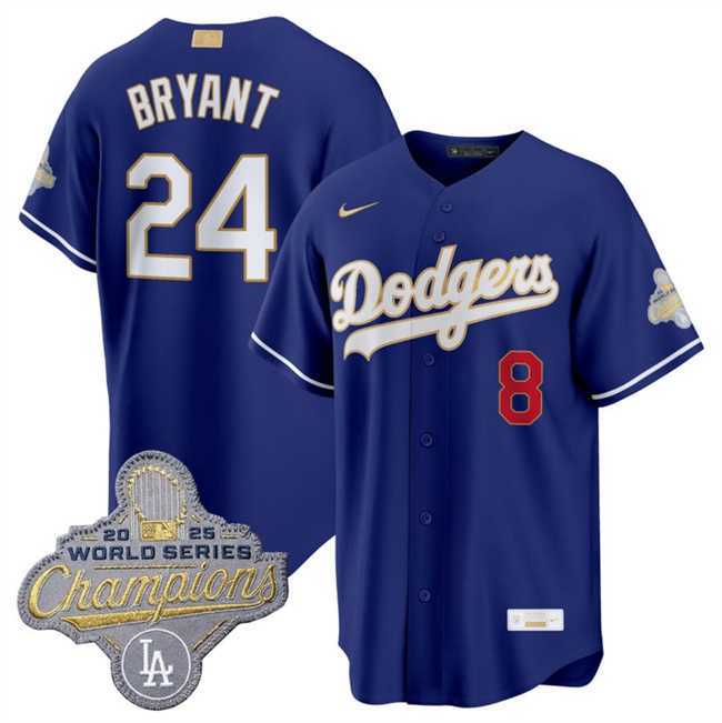 Men%27s Los Angeles Dodgers #24 Kobe Bryant Royal 2026 Alternate Gold Collection Stadium Stitched Jersey Dzhi->los angeles dodgers->MLB Jersey
