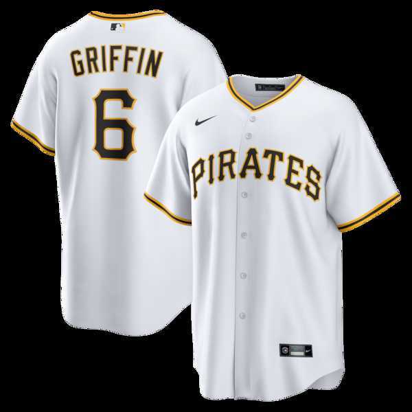 Men%27s Pittsburgh Pirates #6 Konnor Griffin Nike White Home Replica Jersey Dzhi->pittsburgh pirates->MLB Jersey