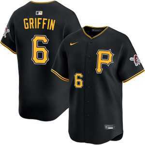 Men%27s Pittsburgh Pirates #6 Konnor Griffin Nike Black Alt Limited Jersey Dzhi->philadelphia phillies->MLB Jersey