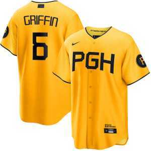 Men%27s Pittsburgh Pirates #6 Konnor Griffin Yellow City Connect Limited NIKE Jersey Dzhi->pittsburgh pirates->MLB Jersey