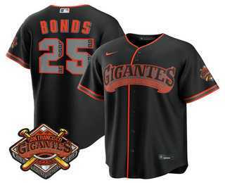 Men%27s San Francisco Giants #25 Barry Bonds Black 2026 Alternate Stadium Stitched Jersey Dzhi->san francisco giants->MLB Jersey
