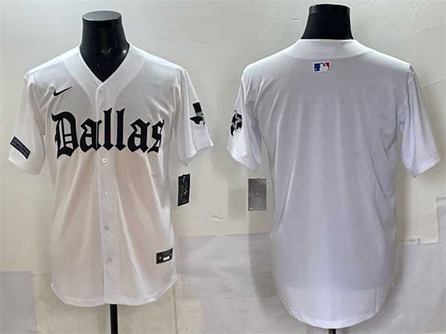Men%27s Dallas Cowboys Blank White %27Gothic Lone Star Edition%27 Limited Stitched Baseball Jersey->dallas cowboys->NFL Jersey