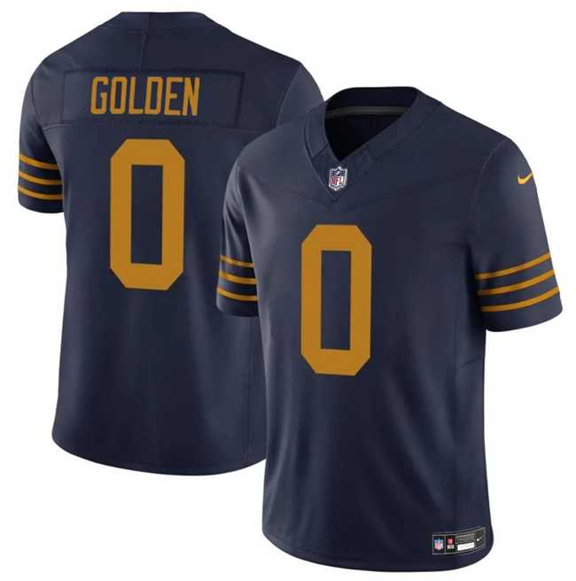 Men%27s Green Bay Packers #0 Matthew Golden Navy The 1923 Classic Vapor F.U.S.E. Limited Stitched Jersey Dzhi->green bay packers->NFL Jersey