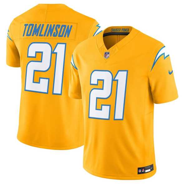 Men%27s Los Angeles Chargers #21 LaDainian Tomlinson Gold 2025 F.U.S.E. Alternate Vapor Limited Stitched Jersey->los angeles rams->NFL Jersey