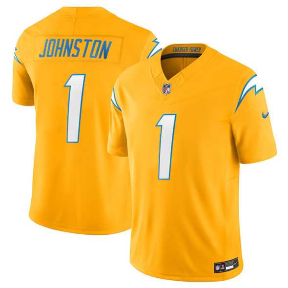 Men%27s Los Angeles Chargers #1 Quentin Johnston Gold 2025 F.U.S.E. Alternate Vapor Limited Stitched Jersey->los angeles chargers->NFL Jersey