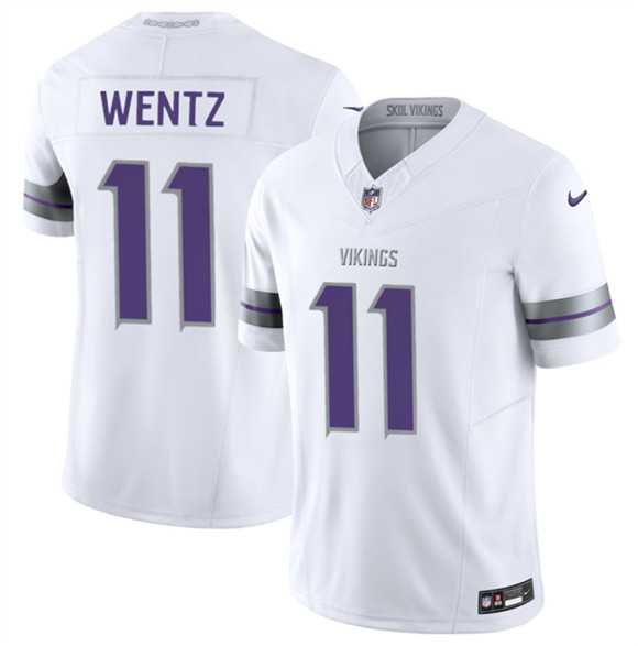 Men%27s Minnesota Vikings #11 Carson Wentz White 2025 F.U.S.E. Winter Warrior Limited Stitched Jersey Dzhi->new york jets->NFL Jersey