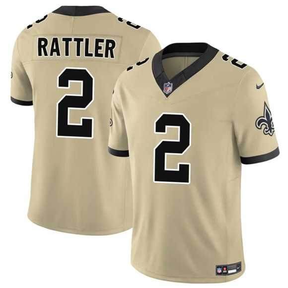 Men%27s New Orleans Saints #2 Spencer Rattler Gold 2025 F.U.S.E. Alternate Vapor Limited Stitched Jersey Dzhi->dallas cowboys->NFL Jersey
