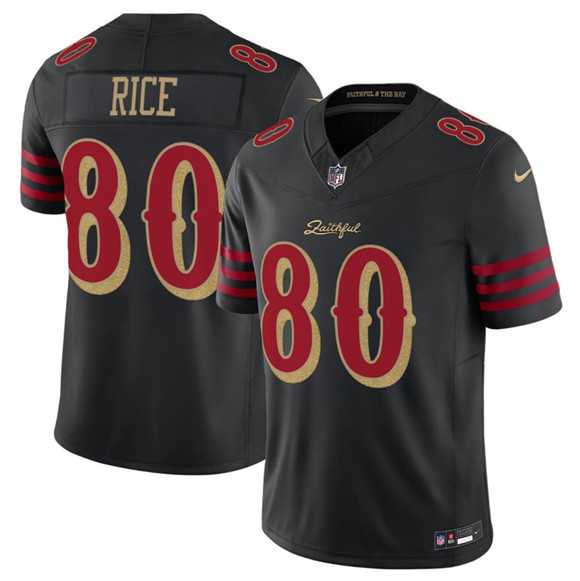 Men%27s San Francisco 49ers #80 Jerry Rice Black 2025 F.U.S.E. %27Rivalries%27 Vapor Limited Stitched Jersey Dzhi->san francisco 49ers->NFL Jersey