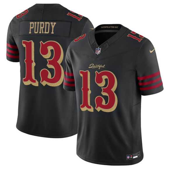 Men%27s San Francisco 49ers #13 Brock Purdy Black 2025 F.U.S.E. %27Rivalries%27 Vapor Limited Stitched Jersey Dzhi->san francisco 49ers->NFL Jersey