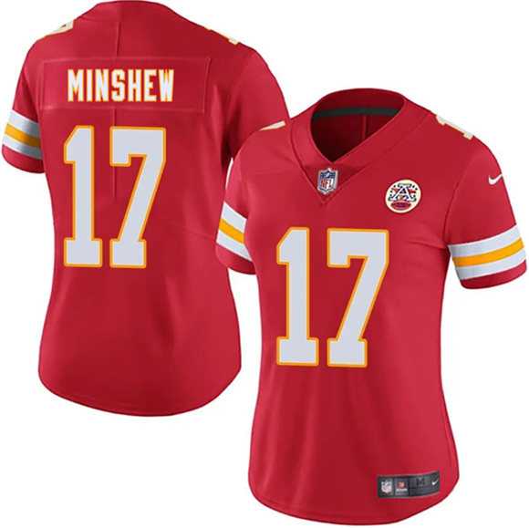 Women%27s Kansas City Chiefs #17 Gardner Minshew Red 2025 Vapor Untouchable Limited Stitched Jersey(Run Small) Dzhi->kansas city chiefs->NFL Jersey