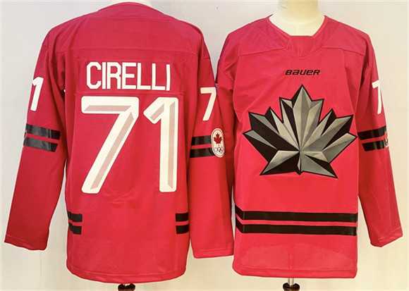 Men%27s Canada Hockey #71 Anthony Cirelli Red Stitched Jersey->olympics usa jerseys->NHL Jersey