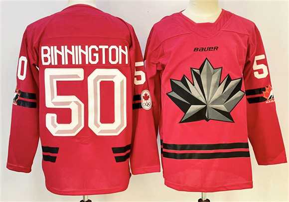 Men%27s Canada Hockey #50 Connor McDavid Red Stitched Jersey->olympics usa jerseys->NHL Jersey