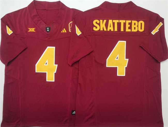 Men%27s Arizona State Sun Devils #4 Cam Skattebo Red 2025 F.U.S.E. Vapor Limited Stitched Jersey->michigan state spartans->NCAA Jersey