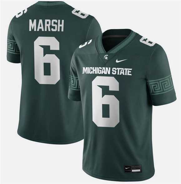 Men%27s Michigan State Spartans #6 Nick Marsh Green Vapor Limited Stitched Football Jersey Dzhi->missouri tigers->NCAA Jersey