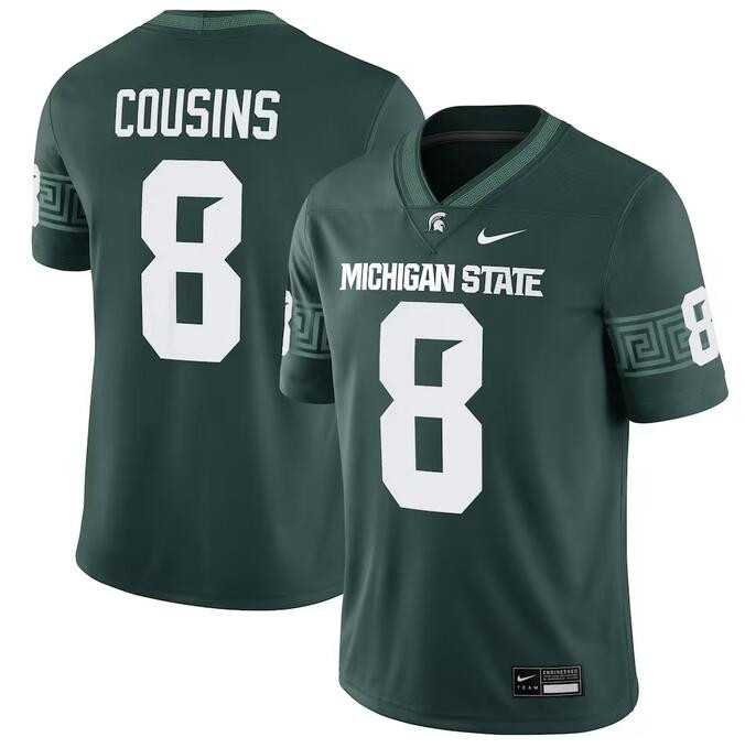 Men%27s Michigan State Spartans #8 Kirk Cousins Green Vapor Limited Stitched Football Jersey Dzhi->missouri tigers->NCAA Jersey